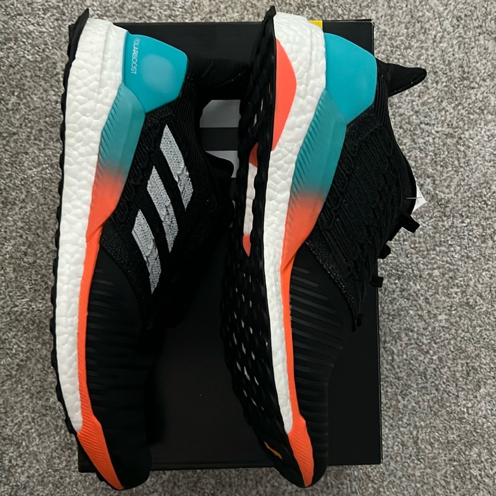 Adidas Solarboost M, Black Aqua, Men’s Sz 14, New with Box